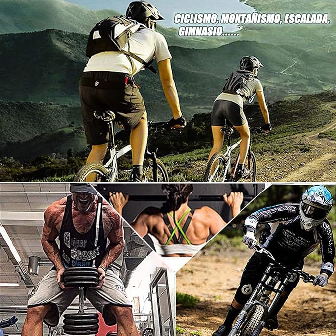A DQST Guantes para Gym, Guantes Deportivos para Gimnasio, Guantes Antideslizante y Transpirable, Guantes Diseño con Protección de Muñecas para Hombre y Mujer para Correr, Montar Bicicleta.