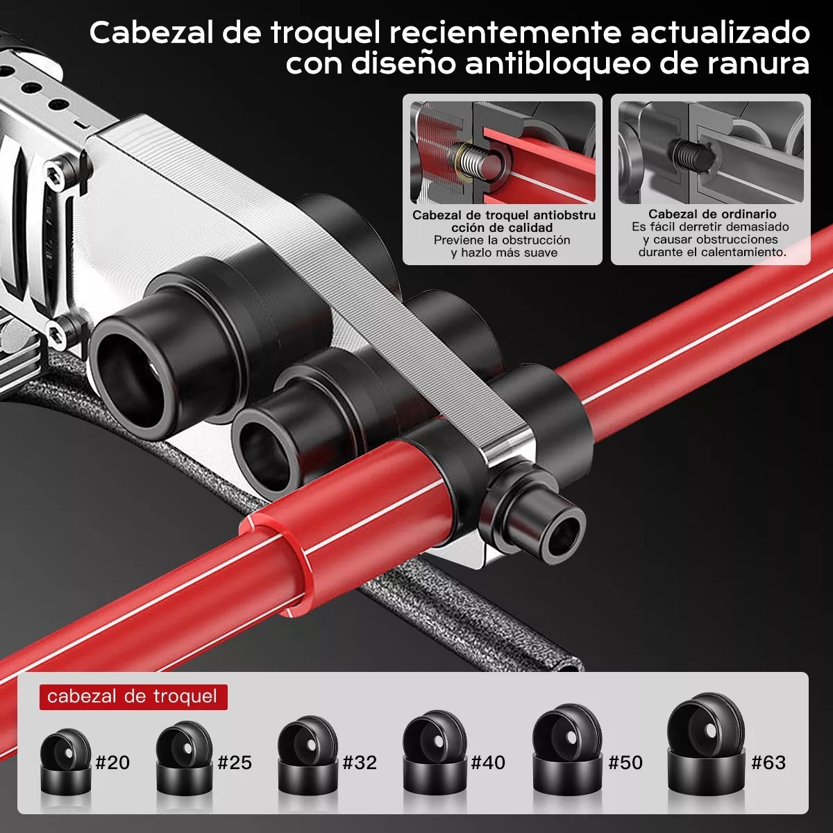 Termofusor Kit 1500w 0-380°c Digital Pantalla Dados+tijeras Negro