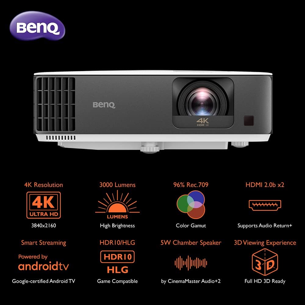 Proyector BenQ TK700STi 4K (3840x2160) 3000 Lúmenes Tiro Corto 3D HDR.