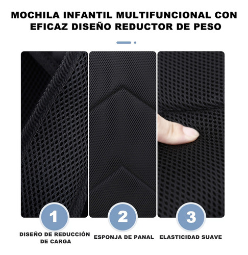 Mochila Mujer Hombres Escolar Moda Impermeable Mochilas Juvenil Estudiante Casual Con Compartimento Para Laptop Color Negro Diseño de la tela Tela oxford