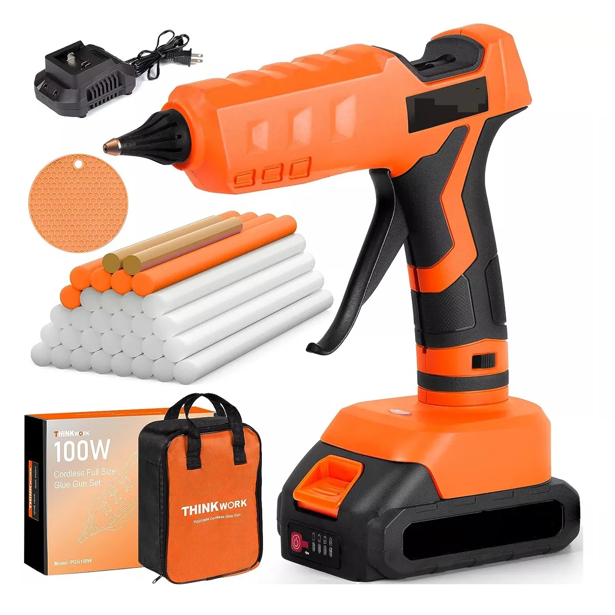 Pistola De Silicon Caliente Inalambrica 100w Con 32 Barras