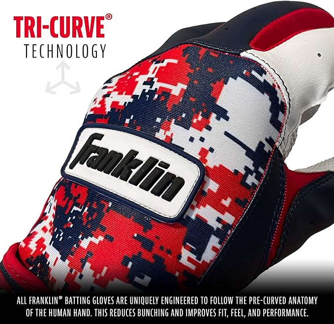 A Franklin Sports 2016 MLB Digi-Camo Guantes de bateo (1 par).