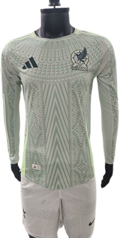 Nuevo! Jersey Mexico 2024/2025 Manga Larga Visita Gris Talla M.