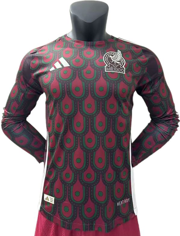 Nuevo! Jersey Mexico 2024/2025 Manga Larga Titular Vino Talla M.