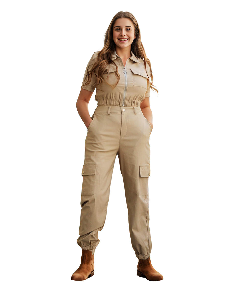Conjunto de pantalón jogger y blusa cargo Amanda para mujer .