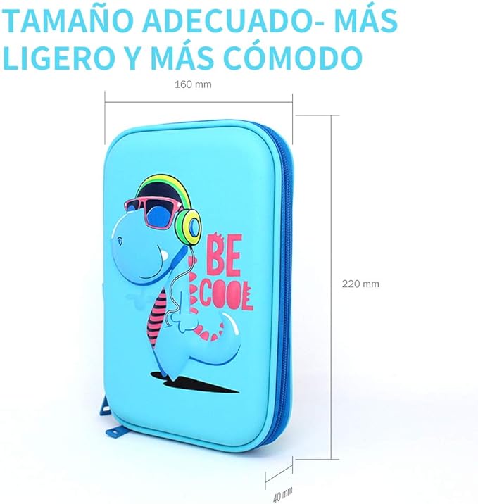 A Estuches para Lapices Lapiceros Bolsa para Bolígrafos Estuches para Plumones y Colores Lapiceras Estuches Escolares Portalápices Grande para Niña Niños (AZUL CLARO).