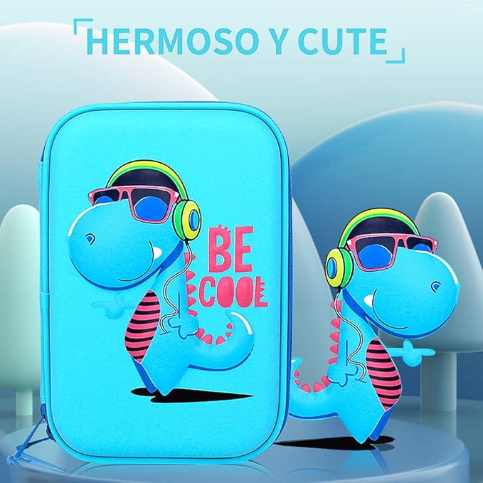 A Estuches para Lapices Lapiceros Bolsa para Bolígrafos Estuches para Plumones y Colores Lapiceras Estuches Escolares Portalápices Grande para Niña Niños (AZUL CLARO).