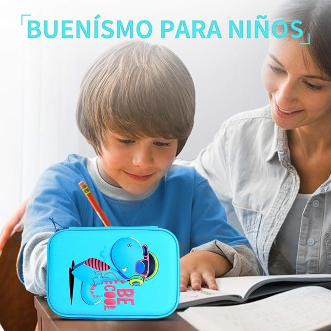 A Estuches para Lapices Lapiceros Bolsa para Bolígrafos Estuches para Plumones y Colores Lapiceras Estuches Escolares Portalápices Grande para Niña Niños (AZUL CLARO).
