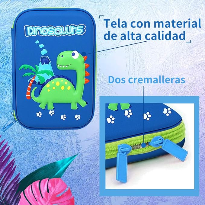 A Estuches para Lapices Lapiceros Bolsa para Bolígrafos Estuches para Plumones y Colores Lapiceras Estuches Escolares Portalápices Grande para Niña Niños (verde).