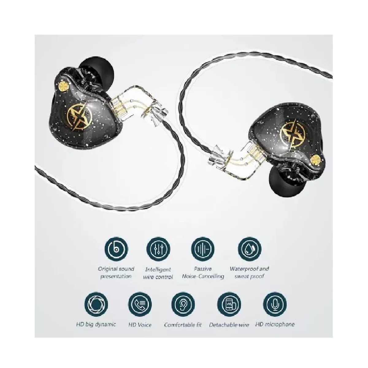 Audífonos In-ear Monitor Con Micrófono 3m Cable Para Xbox Ps