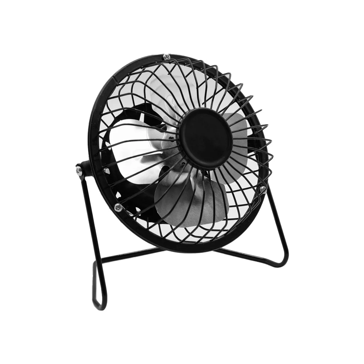 Ventilador De Escritorio Usb Pequeño Aspas De Metal 14cm