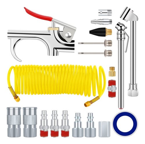"Kit Accesorios Aire Para Compresor Con Manguera 20 Piezas "