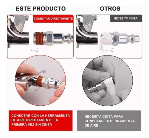 "Kit Accesorios Aire Para Compresor Con Manguera 20 Piezas "
