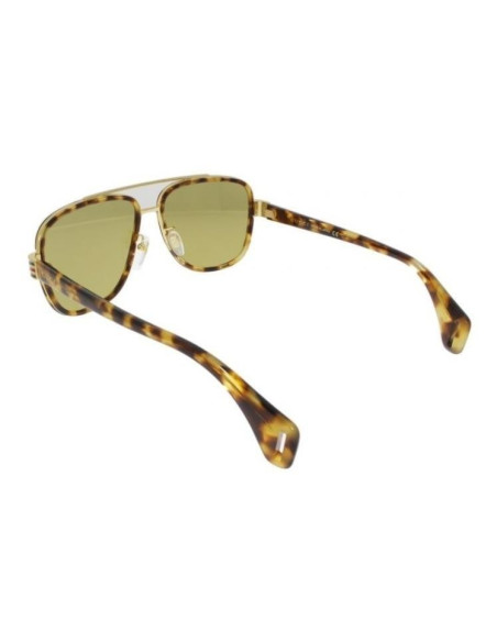 Gucci Gg0448s 005 Aviator Carey Cafe Ambar Acetato Original