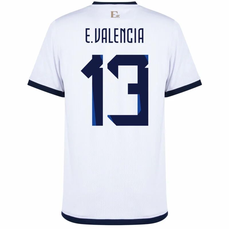 Nuevo! Jersey Ecuador 2024/2025 Visita Blanco E. Valencia 13 Talla M.