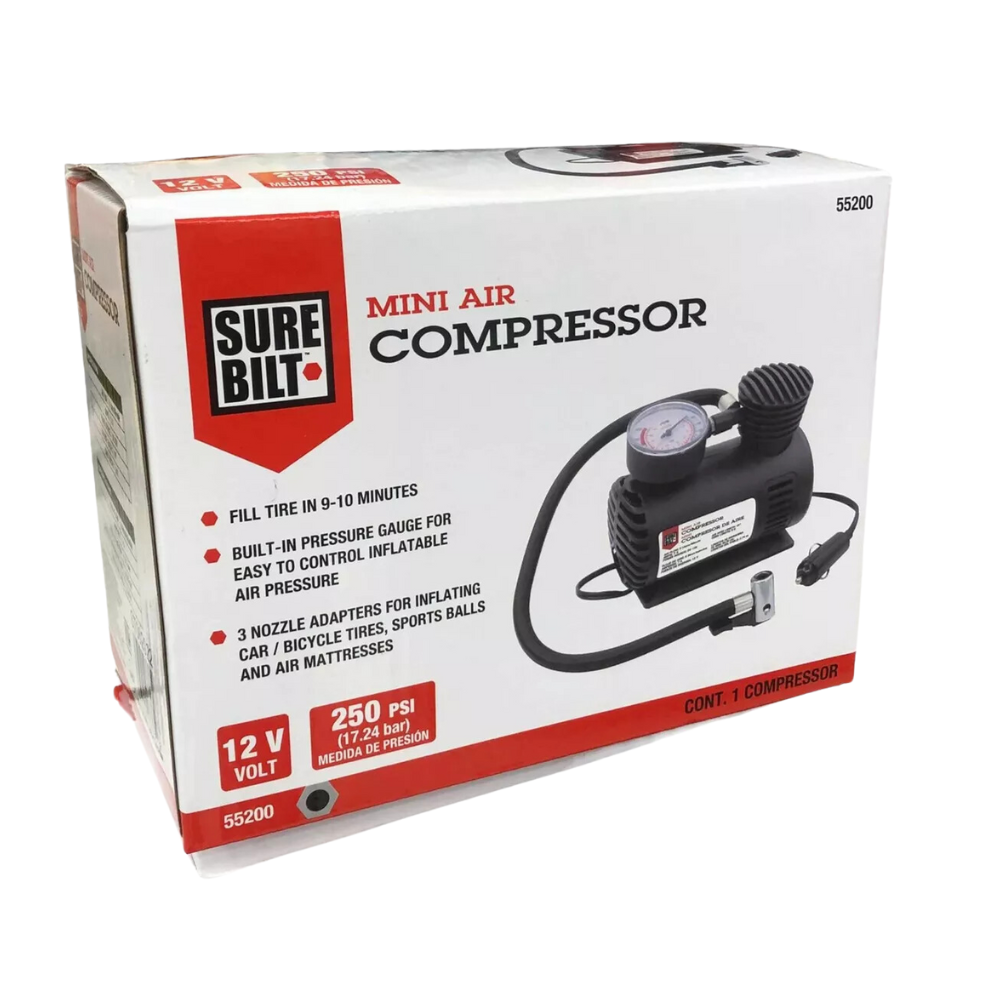 Mini Compresor De Aire 12v 250psi Para Uso En Emergencias.