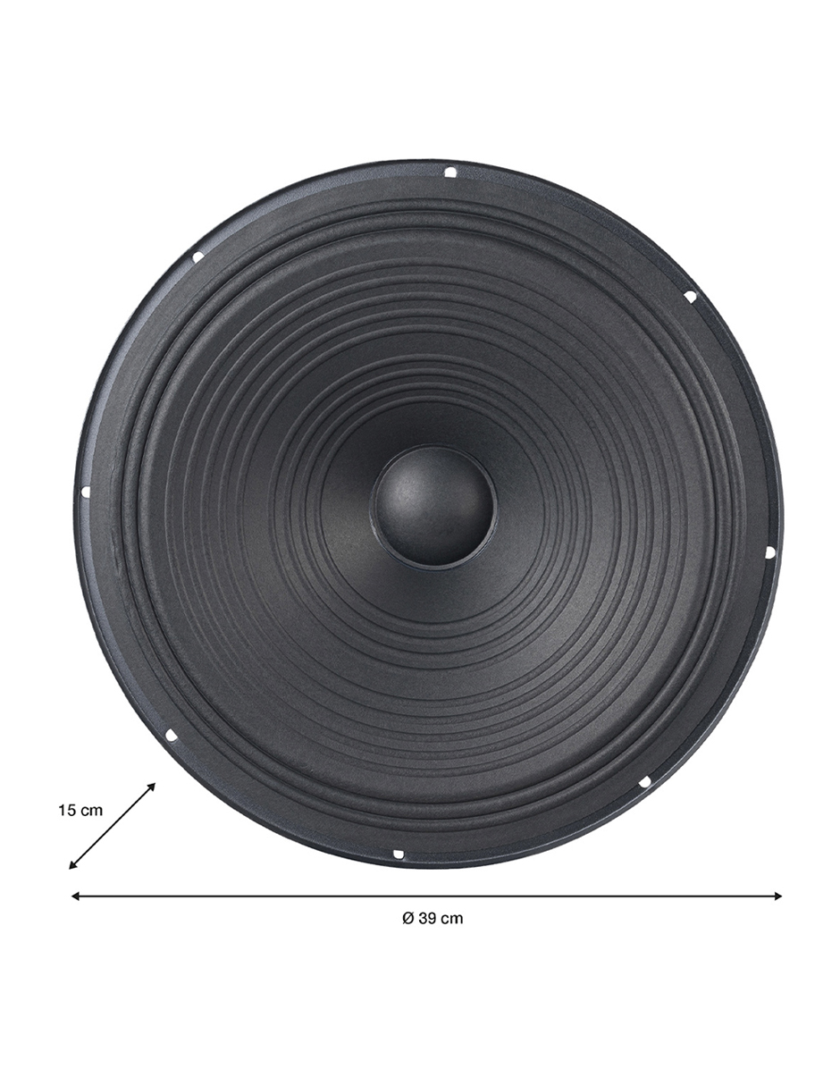Bocina Woofer 15 Pulgadas Mitzu Doble Bobina 25 W, Mwf-1540.