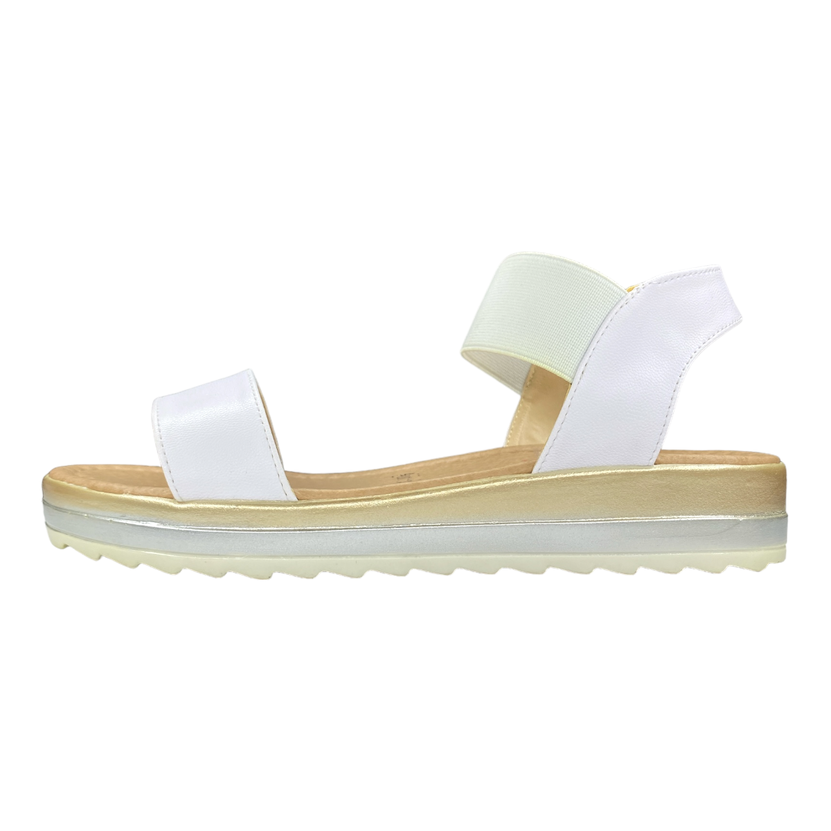 Huarache Mujer Plataforma Casual Cómodo Blanco Playa LAS CUATAS.