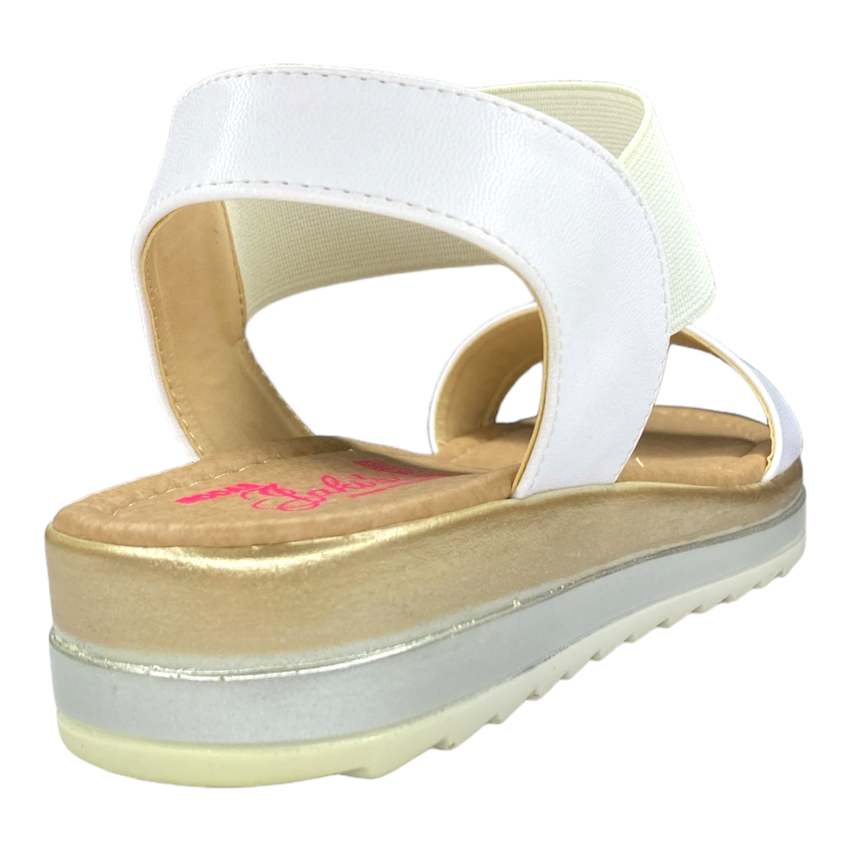 Huarache Mujer Plataforma Casual Cómodo Blanco Playa LAS CUATAS.