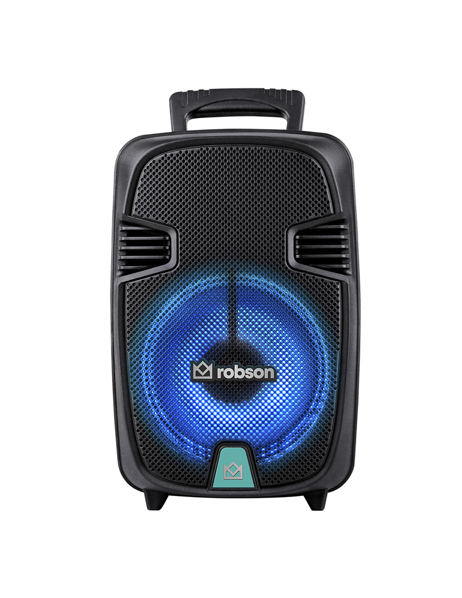 Bocina Bluetooth Robson Rob-1008 Recargable Usb Fm Aux 6200w Color Negro.