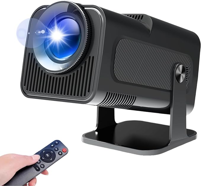 TEKXDD Proyector Portátil, 4K Full HD Wifi Mini Proyector, 1080P Proyector Inteligente Apoyo WiFi 6, 180° Rotación, BT 5.0, 10000 Lúmenes, Compatible HD-MI/USB/SD.