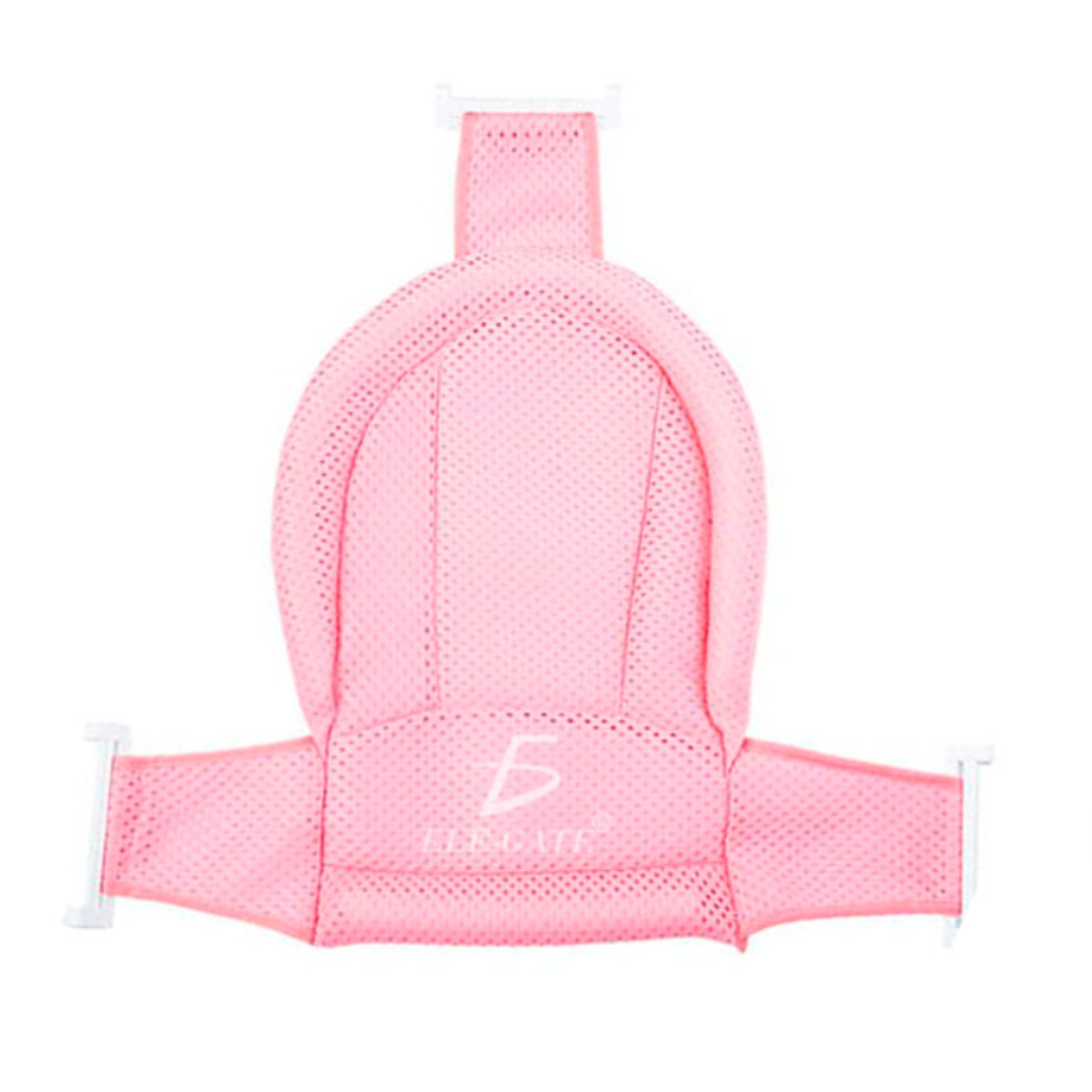 Soporte suave para tina bebé respaldo para bañera antideslizante color Rosa .