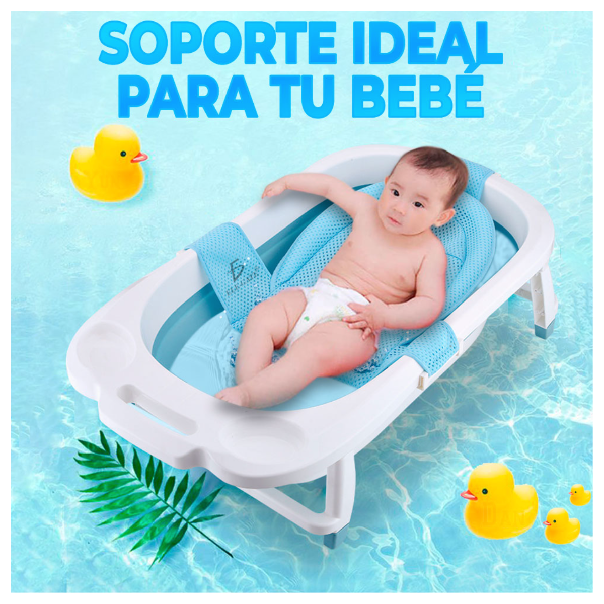 Soporte suave para tina bebé respaldo para bañera antideslizante color Rosa .