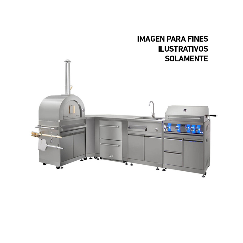 Set de Asador 4 Quemadores con Gabinete en Acero Inoxidable THOR Kitchen