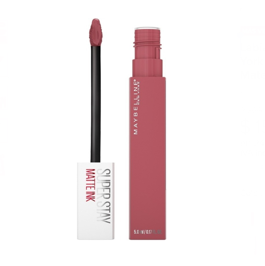 Labial Líquido Maybelline New York Superstay Matte Ink Acabado Mate Color 175 Pink Ringleader.
