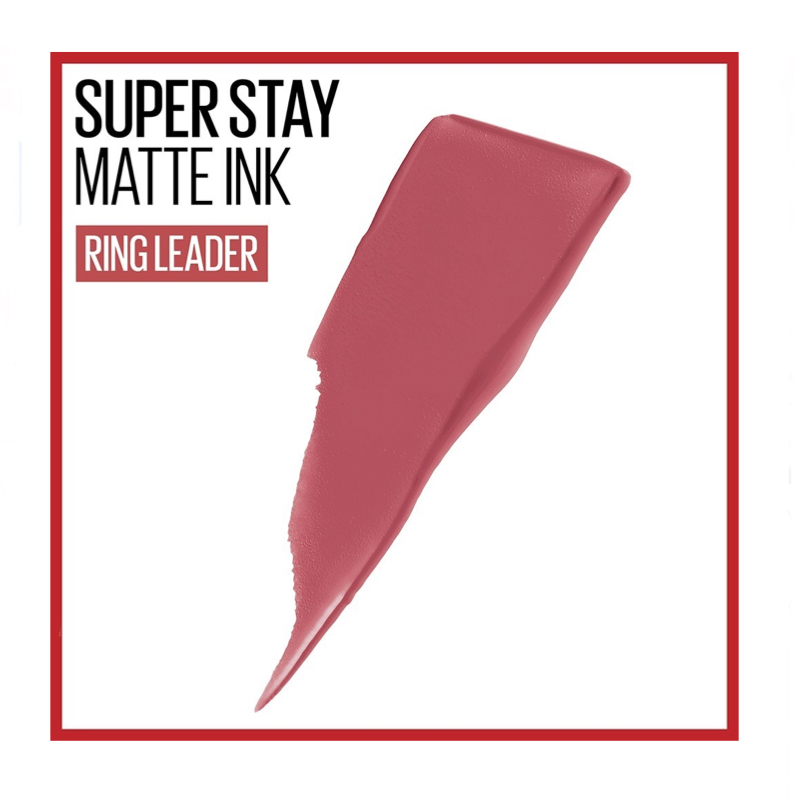 Labial Líquido Maybelline New York Superstay Matte Ink Acabado Mate Color 175 Pink Ringleader.