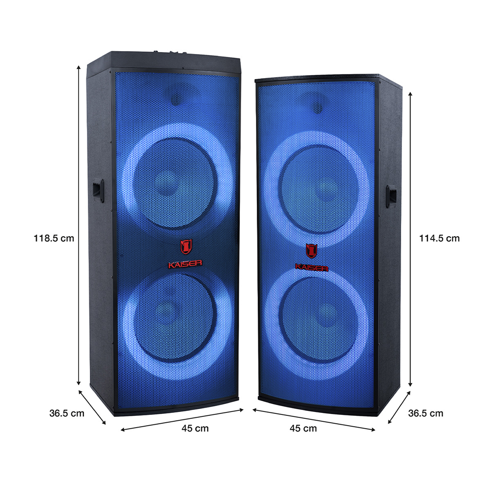 Bafle Doble Profesional Activo/pasivo 2x15 Kaiser Kds-1501.
