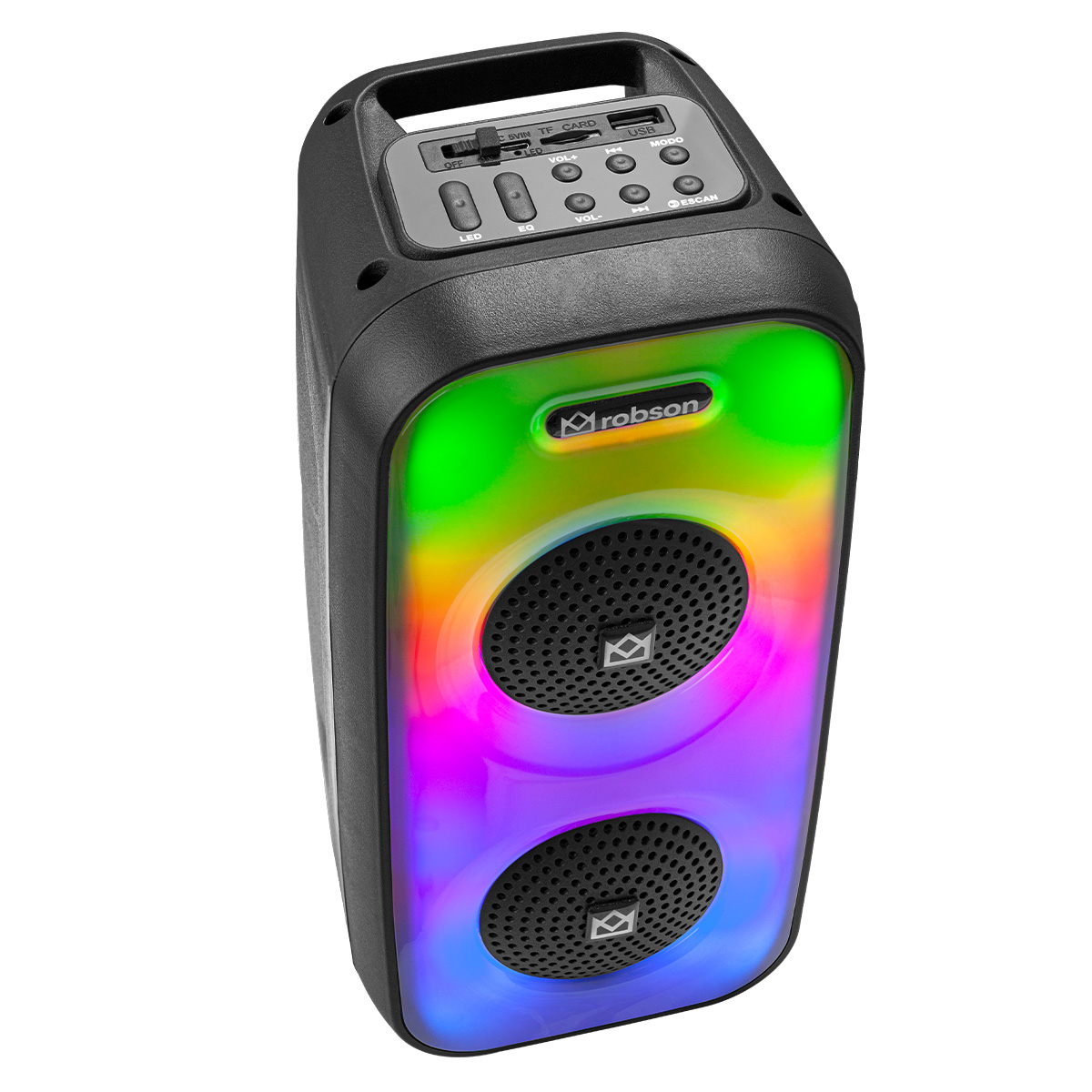Bafle 2x3 Pulgadas Robson 2900 W Pmpo Luz Flame Msa-1005.