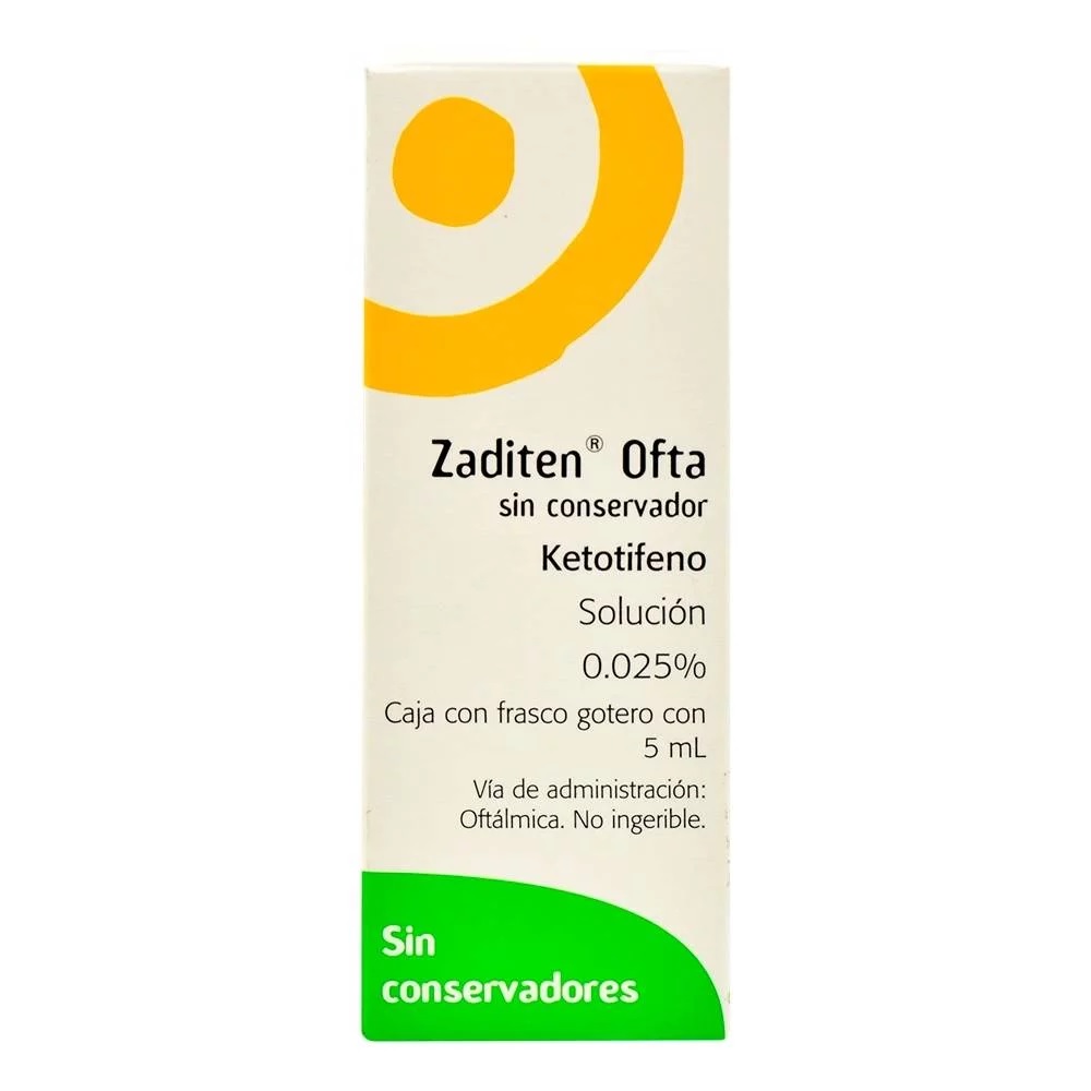 Zaditen 0.025% Oftálmico 5 ml Gotas