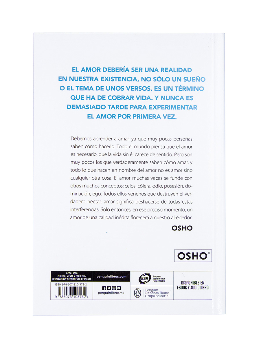 Libro Aprender a amar Autor Osho.
