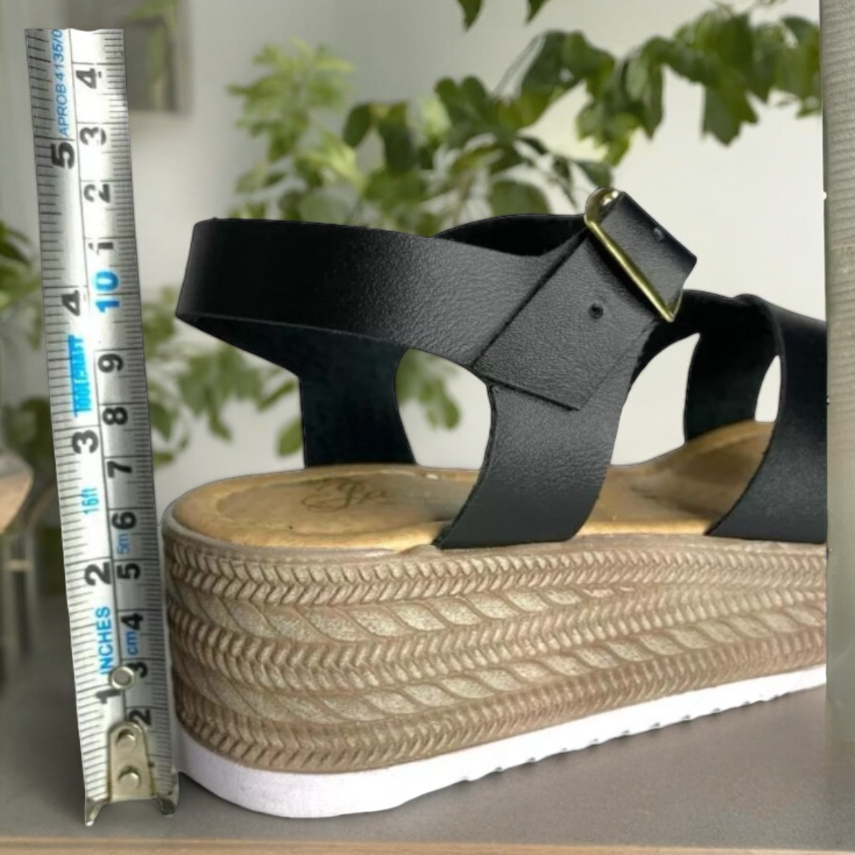 Huarache Plataforma De Mujer Roma Hebilla Comoda Playera LAS CUATAS.