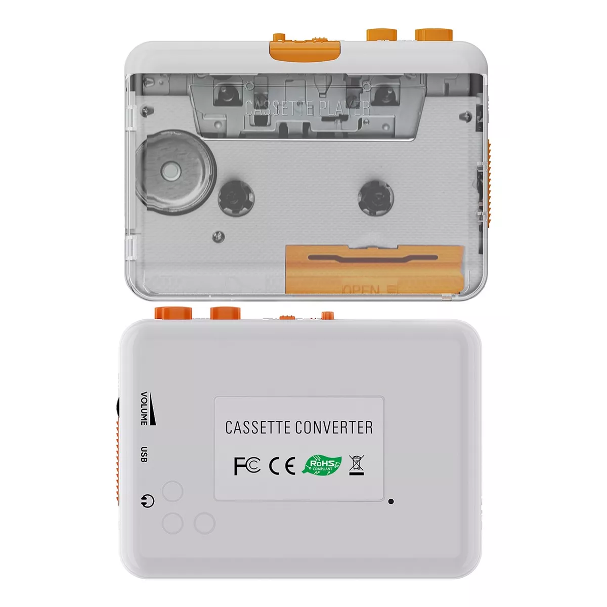 Convertidor De Cintas Cassette A Mp3 Adaptador Usb Auricular