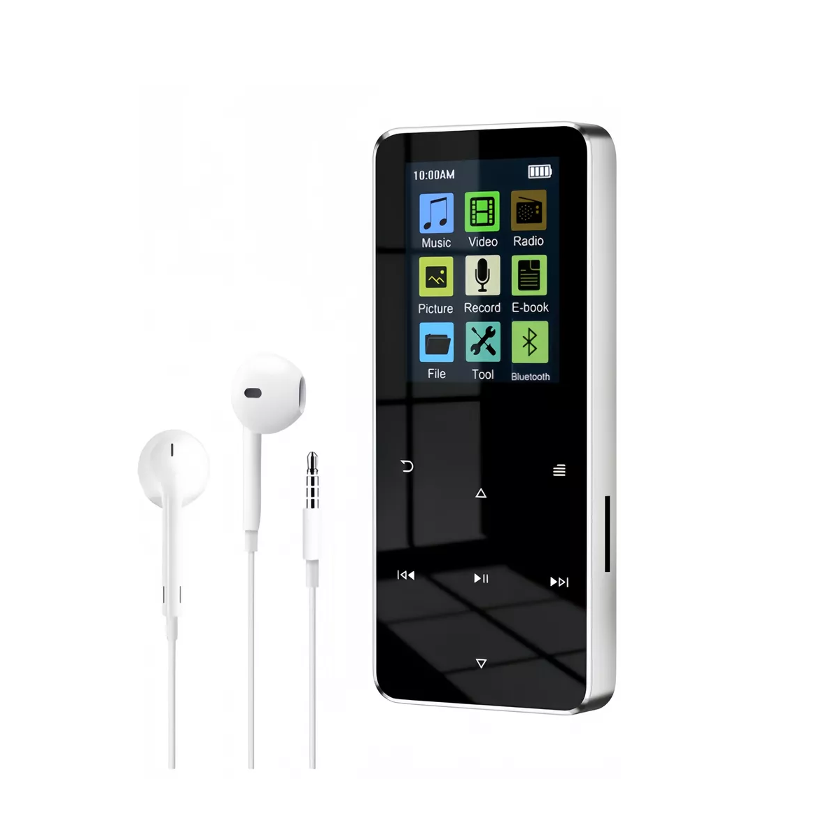 Reproductor Música Mp3 Mp4 Bluetooth Con Pantalla Táctil PLATA.