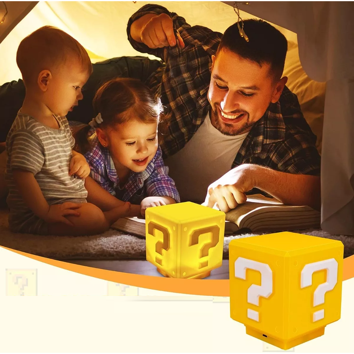 Mario Lamparas Leds Noche Usb Con Signo Sonido,regalo