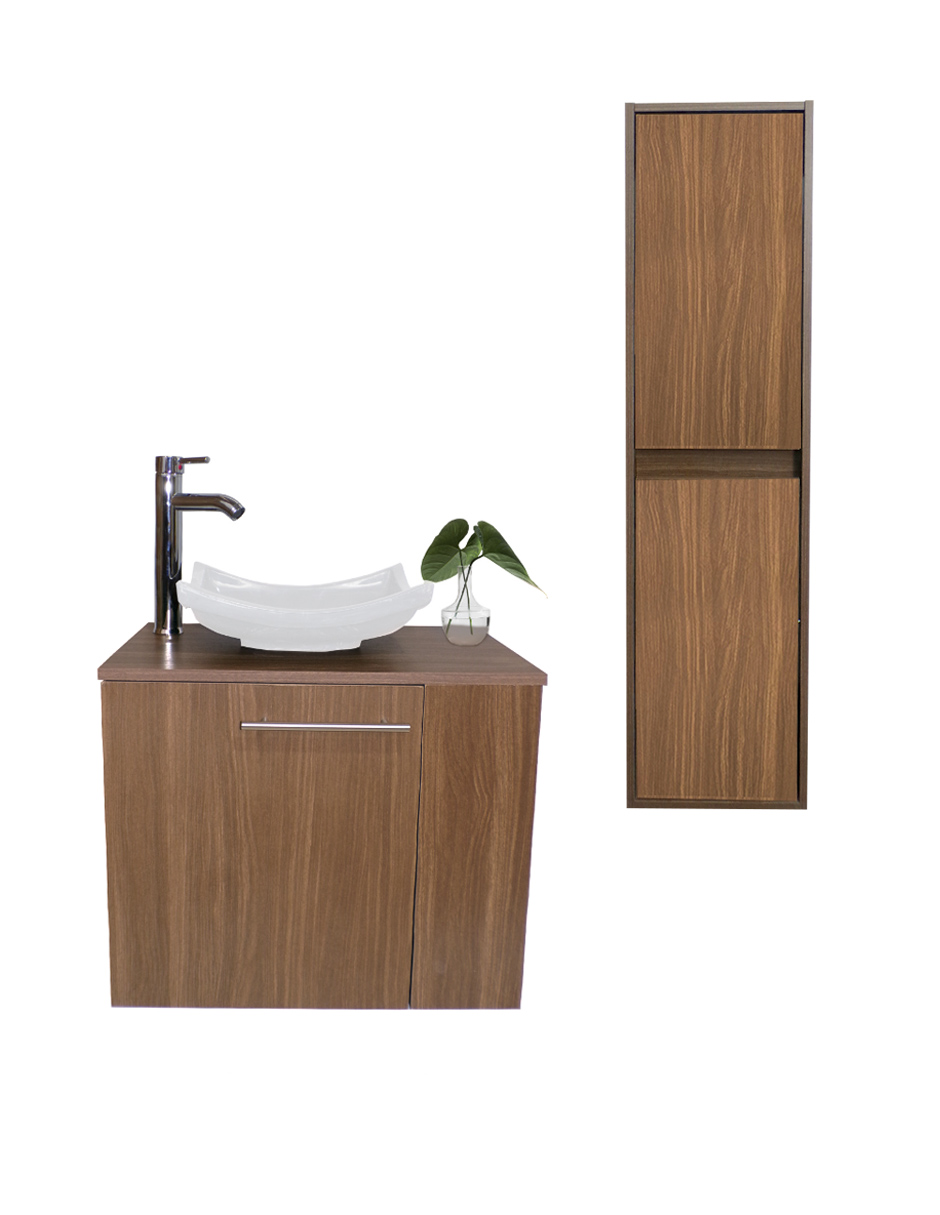 Combo De Gabinete Para Baño Lavamanos Y Monomando Derecho + Gabinete Organizador Garnier