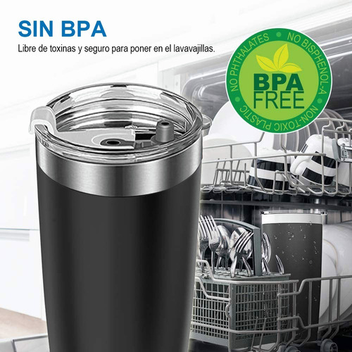 Vaso Térmico Portátil De 20oz Acero Inoxidable