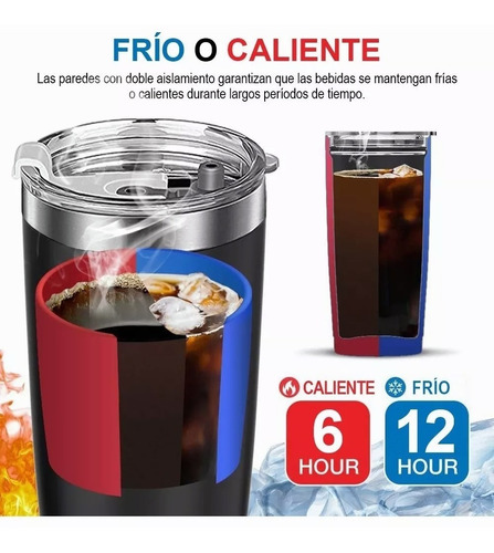 Vaso Térmico Portátil De 20oz Acero Inoxidable