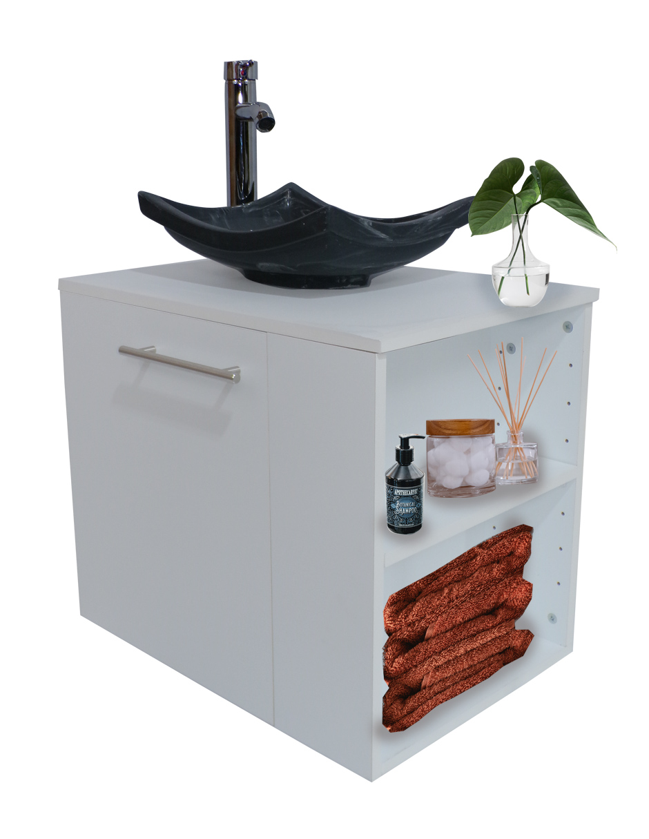 Combo De Gabinete Para Baño Lavamanos Y Monomando Derecho + Gabinete Organizador Garnier
