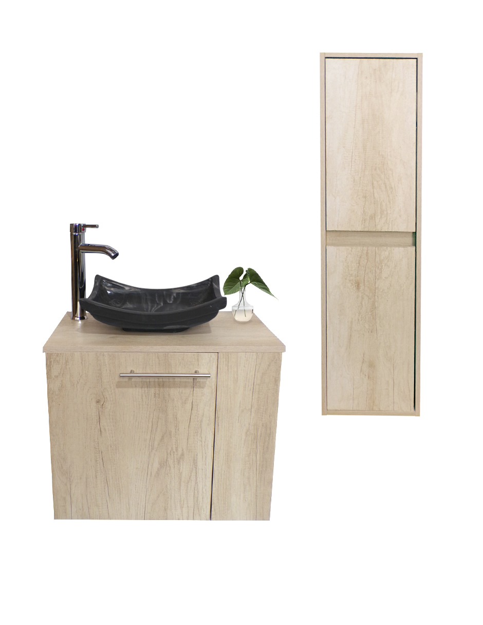 Combo De Gabinete Para Baño Lavamanos Y Monomando Derecho + Gabinete Organizador Garnier