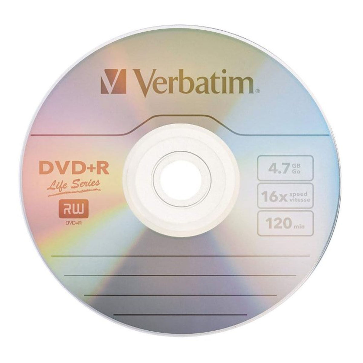Campana de 100 piezas CD-R 52X 700MB Data Life Verbatim 94554.