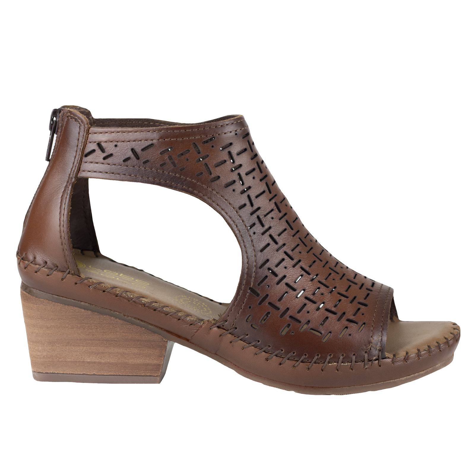 Huarache Mujer Con Tacon Lobo Solo 2314 Orange Piel Confort.