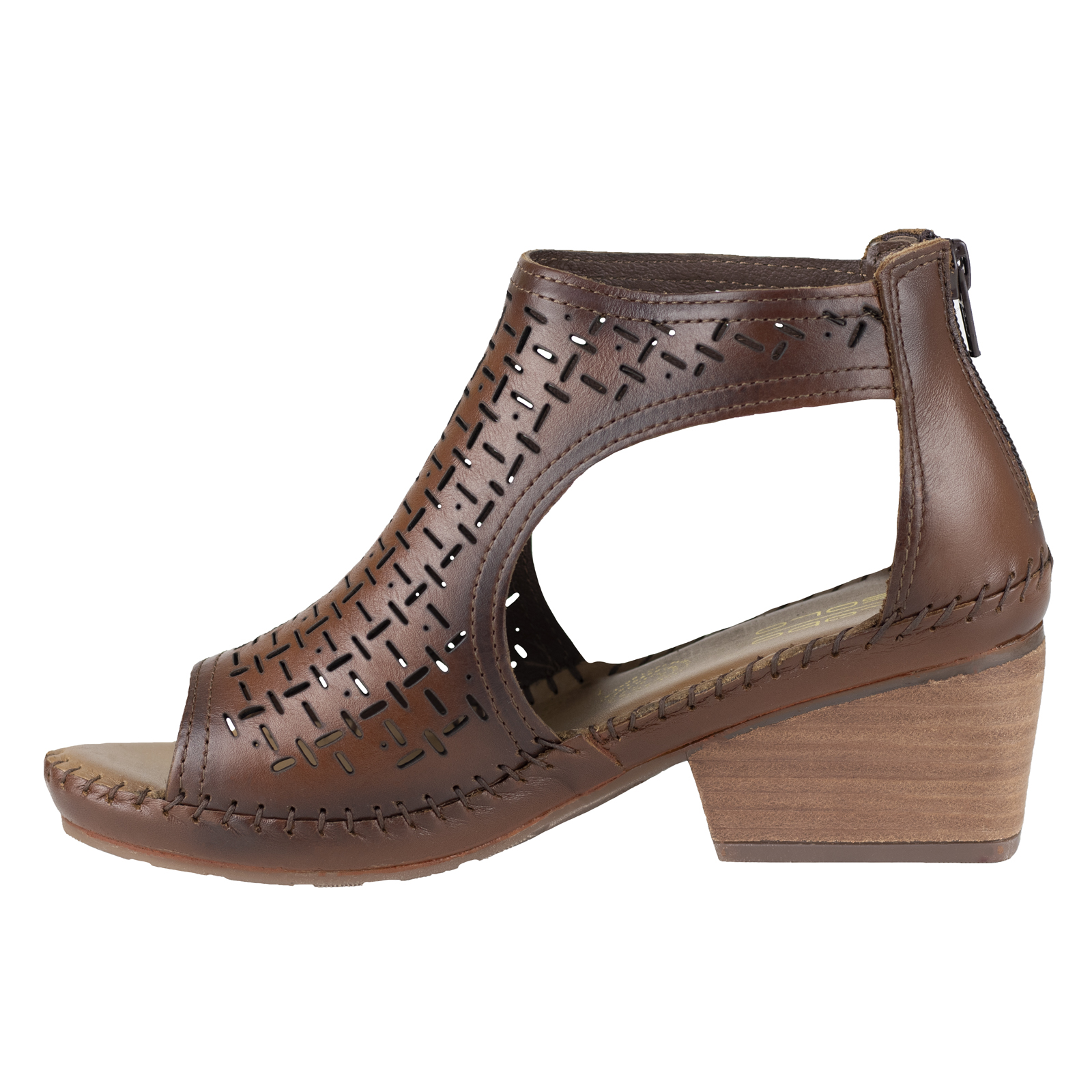 Huarache Mujer Con Tacon Lobo Solo 2314 Orange Piel Confort.