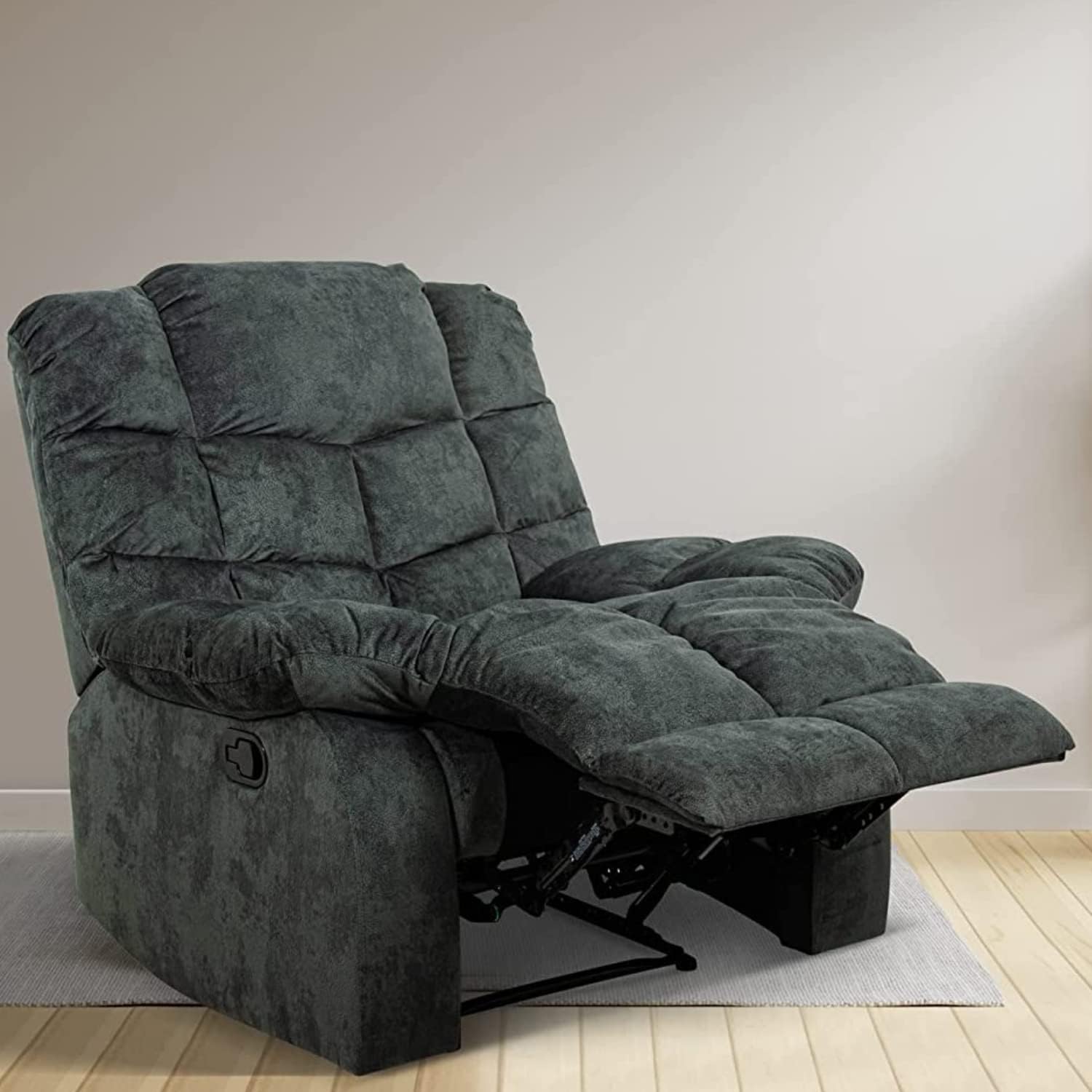 Sillón Reclinable Reposet Manual Ethan de tela color Gris.