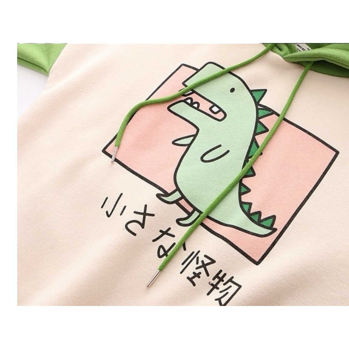 Sudadera Con Capucha De Dinosaurios Manga Larga Para Mujer Talla Grande