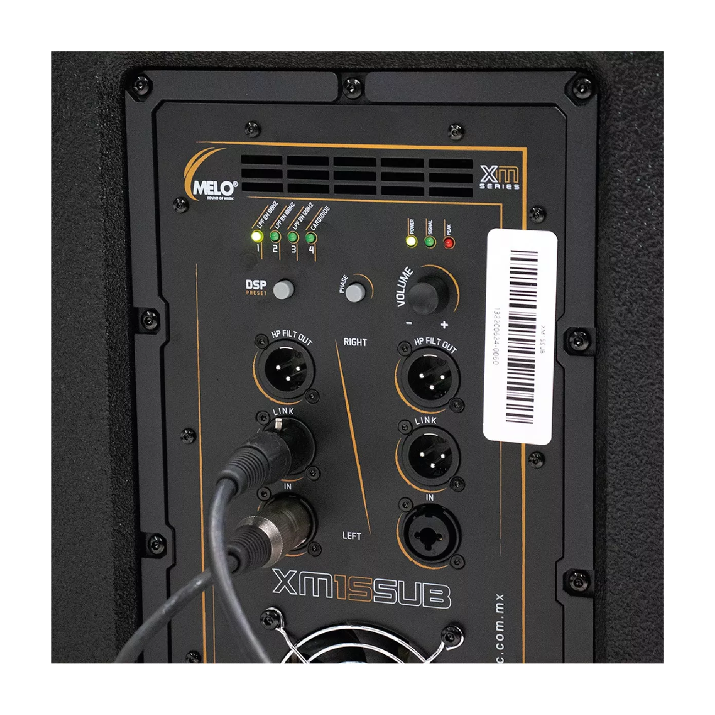 Subwoofer Activo MELO XM15SUB 15 PuLG 600w Rms Ampli Clase D.