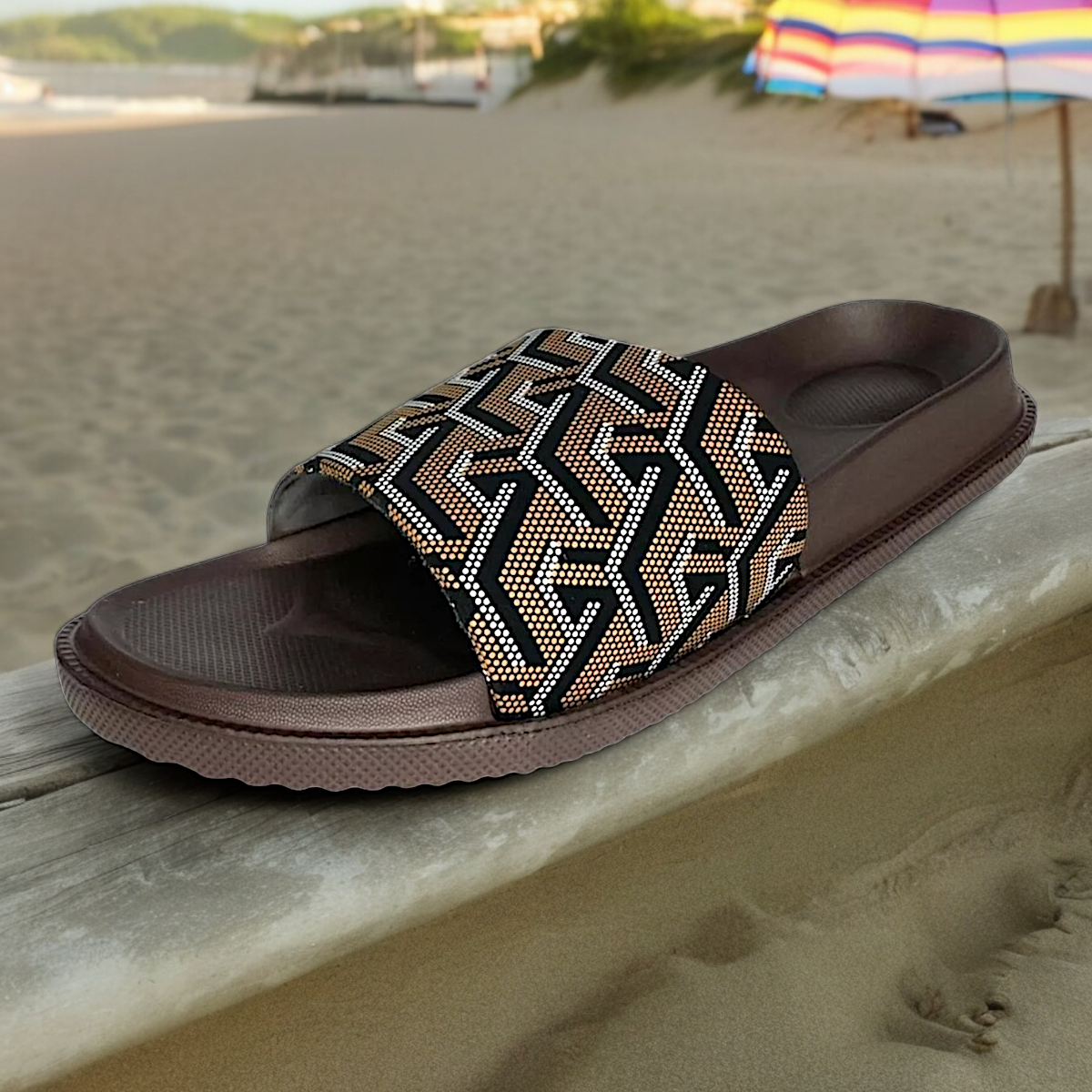 Sandalia De Hombre Rombos Valeriano Estilo Playero Moda Joven LAS CUATAS.